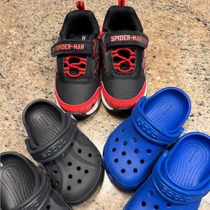 Spiderman Light up -  Kids Sneakers & Crocs bundle